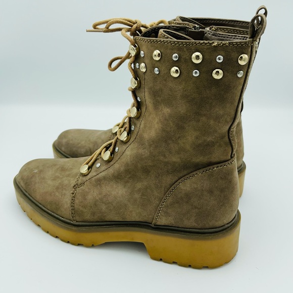 Guess Studded Combat Boots Shoes Sz 7.5 - Picture 5 of 9